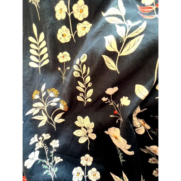 Bedhead Pajama Set Size L Classic Long Sleeve Dk Navy Blue Floral Pockets Cotton - Picture 14 of 16